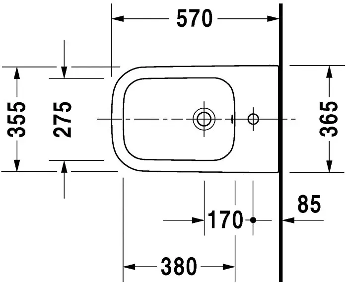 Duravit - Happy D.2 - Bidé - 22671000001 – 2. kép