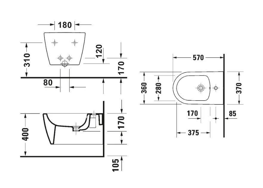 Duravit - ME by Starck - Bidé - 228815AC00 – 2. kép