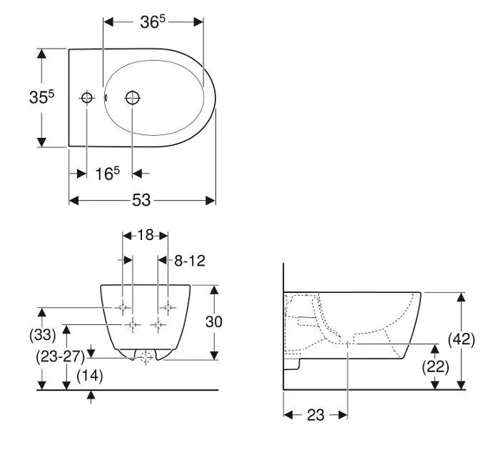 Geberit - iCon - Bidé - 501.898.JT.1 – 2. kép