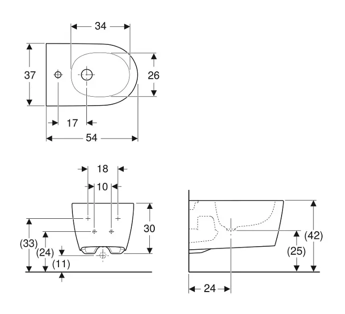 Geberit - ONE - Bidé - 500.690.JT.1 – 2. kép
