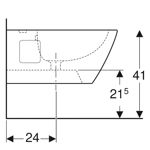 Geberit - Selnova Square - Bidé - 501.547.01.1 – 3. kép