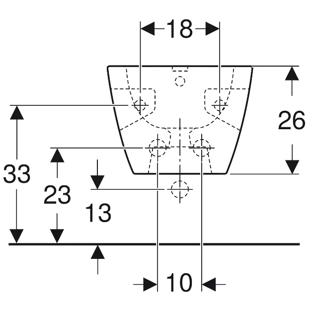 Geberit - Selnova Square - Bidé - 501.547.01.1 – 4. kép