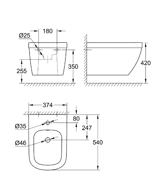Grohe - Euro Ceramic - Bidé - 39208000 – 2. kép