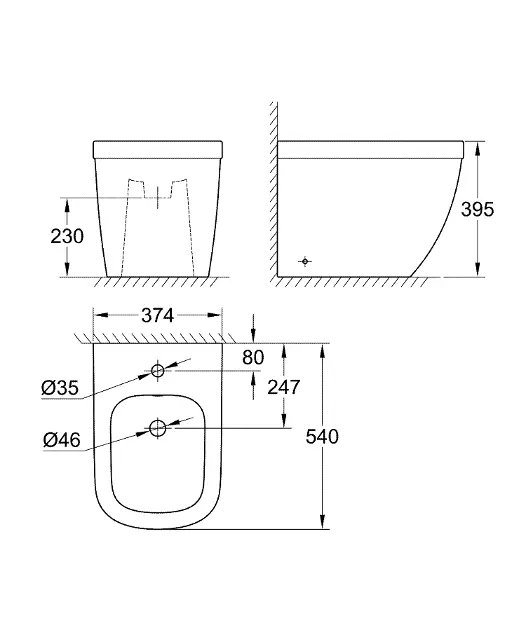 Grohe - Euro Ceramic - Bidé - 39340000 – 2. kép