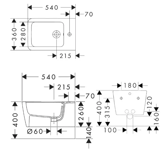 Hansgrohe - EluPura Q - Bidé - 61170450 – 2. kép