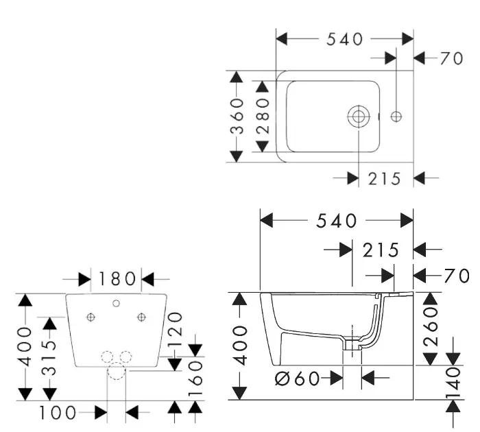 Hansgrohe - EluPura Q - Bidé - 62044450 – 2. kép