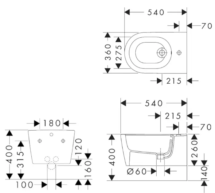 Hansgrohe - EluPura S - Bidé - 60278450 – 2. kép