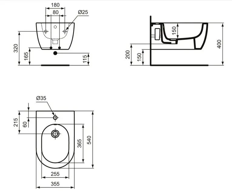 Ideal Standard - Blend - Bidé - T375001 – 2. kép