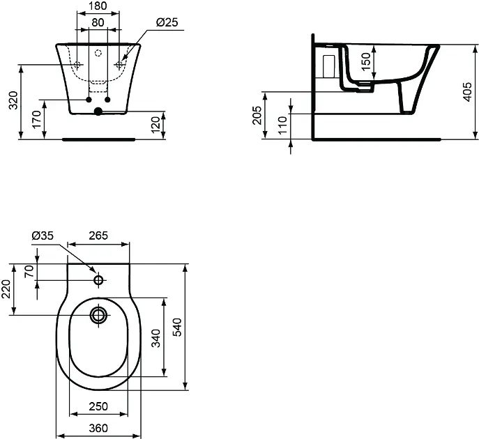 Ideal Standard - Connect Air - Bidé - E0266V3 – 2. kép