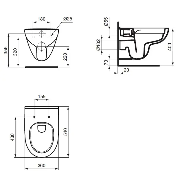 Ideal Standard - Connect Air - Bidé - E233501 – 2. kép