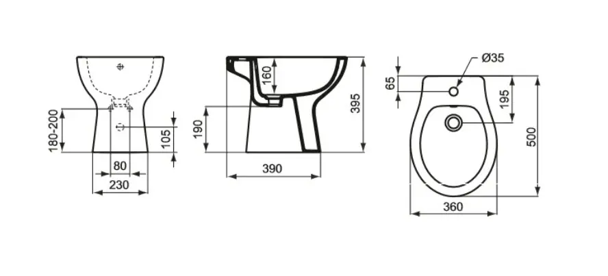 Ideal Standard - Eurovit - Bidé - E877401 – 2. kép