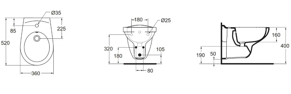 Ideal Standard - Eurovit - Bidé - V493101 – 2. kép