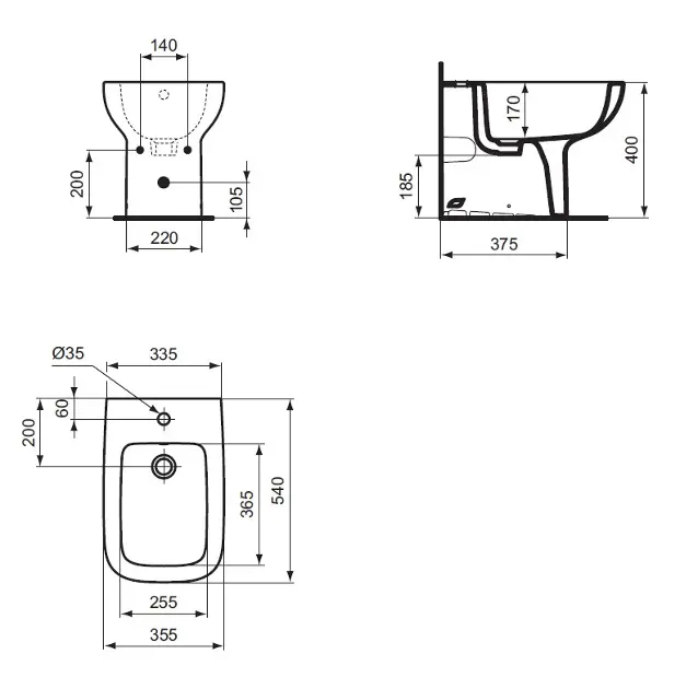 Ideal Standard - i.Life A - Bidé - T472001 – 2. kép