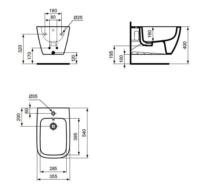 Ideal Standard - i.Life B - Bidé - T4615HY – 2. kép