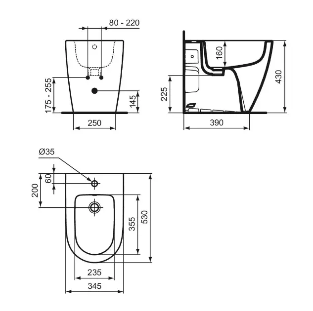 Ideal Standard - i.Life O - Bidé - T569001 – 2. kép