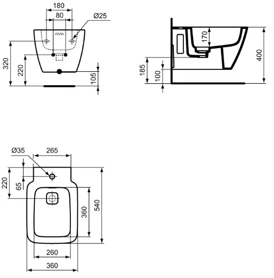 Ideal Standard - Strada II - Bidé - T2971MA – 2. kép