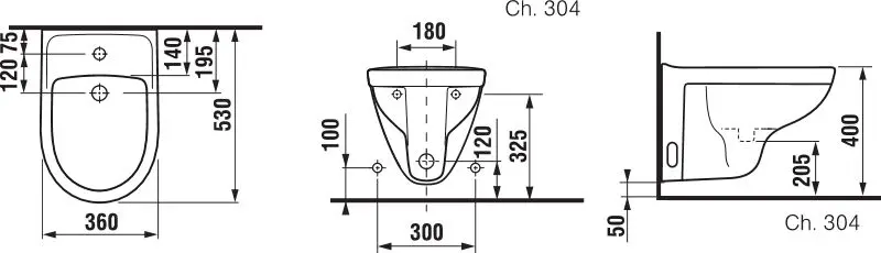 Jika - Lyra plus - Bidé - H8303810003041 – 2. kép