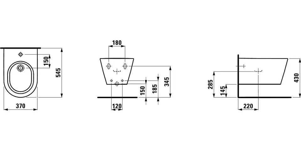 Laufen - Kartell - Bidé - H8303310003021 – 2. kép