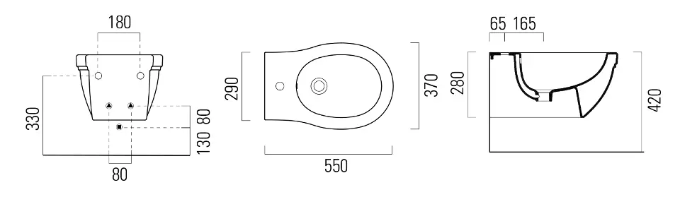 Sapho - GSI Classic - Bidé - 8765111 – 2. kép