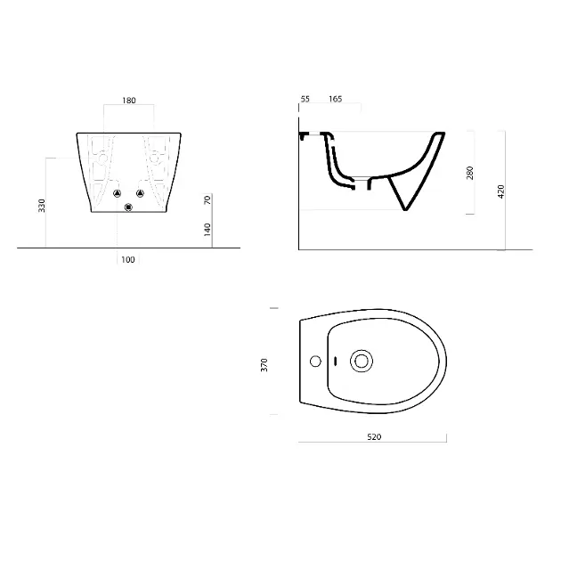Sapho - GSI Modo - Bidé - 9864111 – 2. kép