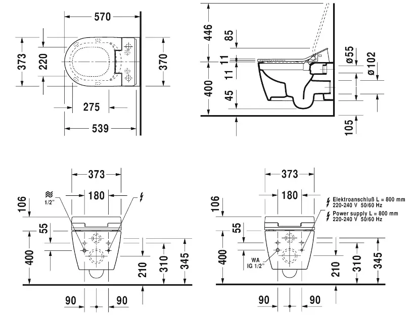 Duravit - ME by Starck - Elektromos bidé - 631000002004300 – 2. kép