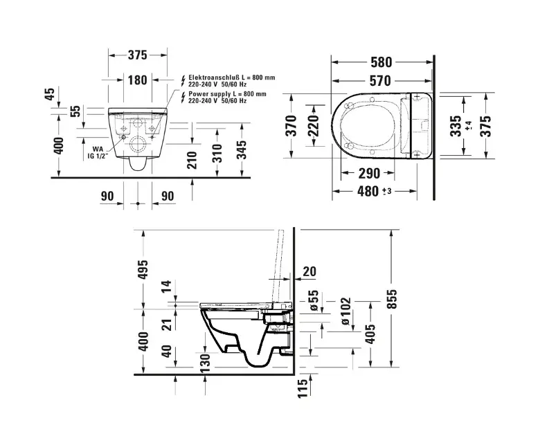 Duravit - SensoWash D-Neo - Elektromos bidé - 654000012004300 – 2. kép