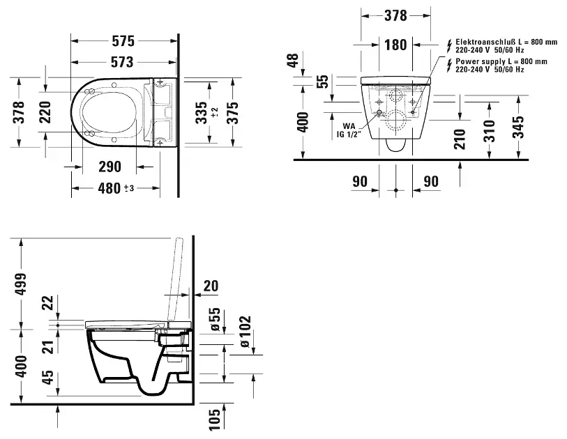 Duravit - SensoWash Starck - Elektromos bidé - 650000012004320 – 2. kép