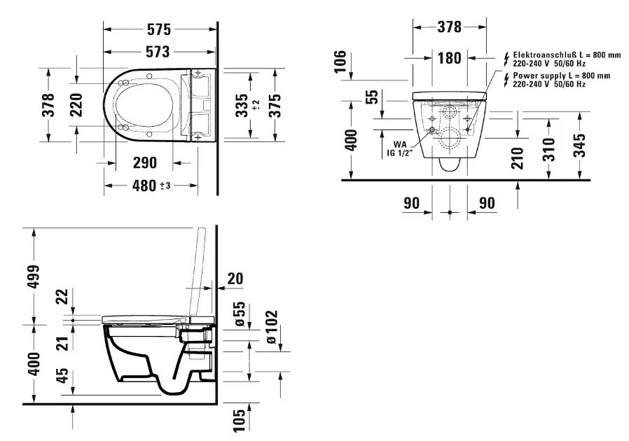 Duravit - SensoWash Starck - Elektromos bidé - 650001012004310 – 2. kép