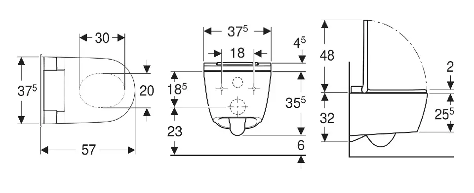 Geberit - AquaClean - Elektromos bidé - 146.220.21.1 – 2. kép