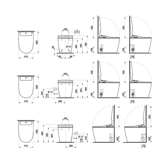Laufen - Cleanet Alvia - Elektromos bidé - H8231604000001 – 2. kép