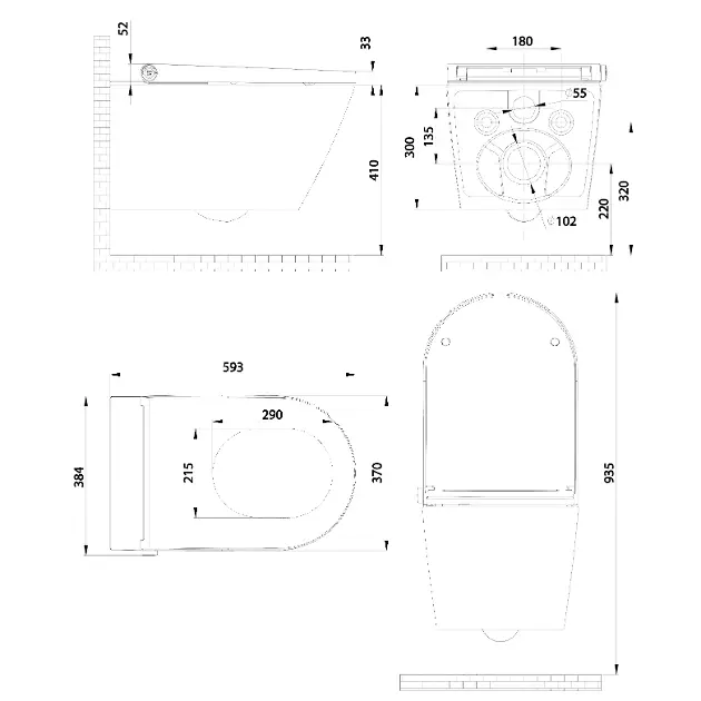 Sapho - Veen Clean - Elektromos bidé - VE421 – 2. kép