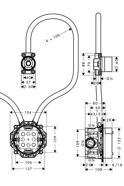 Axor - Citterio - Alaptest - 16180180 – 2. kép