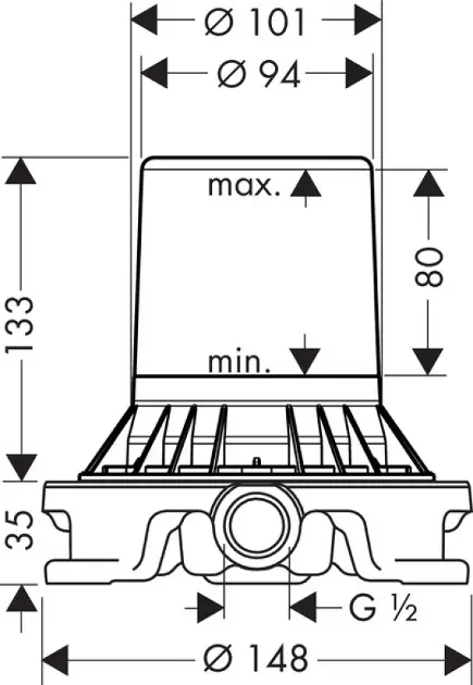 Axor - Concealed bodies - Alaptest - 10452180 – 2. kép