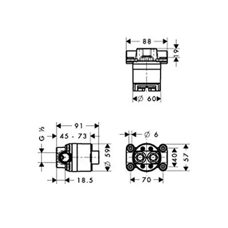 Axor - Concealed bodies - Alaptest - 10902180 – 2. kép