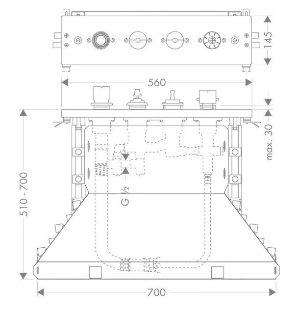 Axor - Fittings for for rim-mounted thermostatic mixers - Alaptest - 15483180 – 2. kép