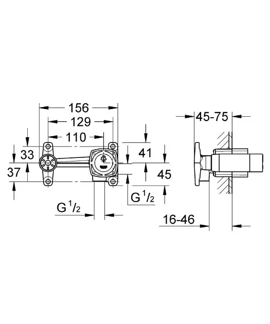Grohe - Concealed bodies - Alaptest - 23319000 – 2. kép