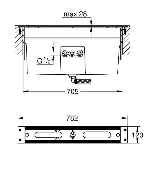 Grohe - Concealed bodies - Alaptest - 29037001 – 2. kép