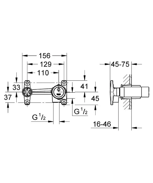 Grohe - Concealed bodies - Alaptest - 32635000 – 2. kép