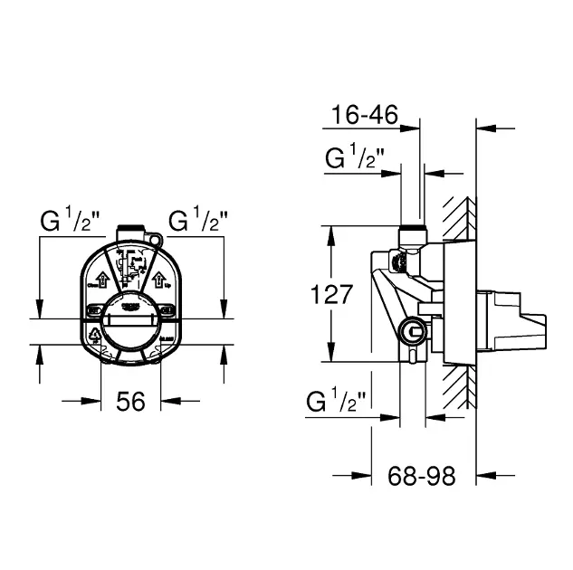 Grohe - Concealed bodies - Alaptest - 33965000 – 2. kép