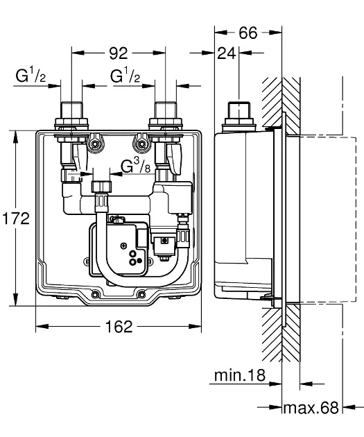 Grohe - Concealed bodies - Alaptest - 36336001 – 2. kép