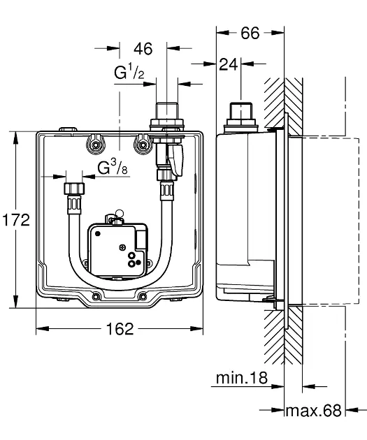 Grohe - Concealed bodies - Alaptest - 36337001 – 2. kép
