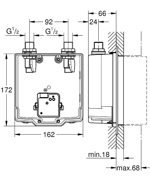 Grohe - Concealed bodies - Alaptest - 36339001 – 2. kép