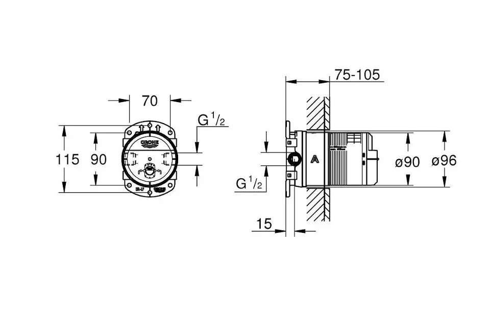 Grohe - Rainshower - Alaptest - 26483000 – 2. kép