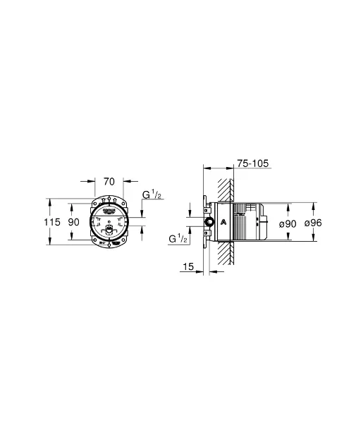 Grohe - Rainshower - Alaptest - 26484000 – 2. kép