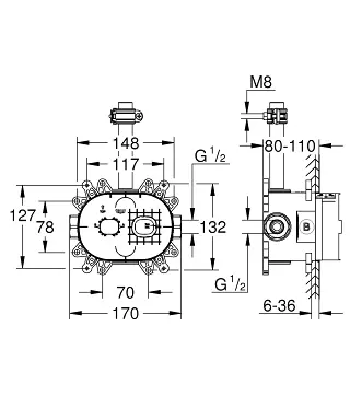 Grohe - Rainshower SmartControl - Alaptest - 26264001 – 2. kép