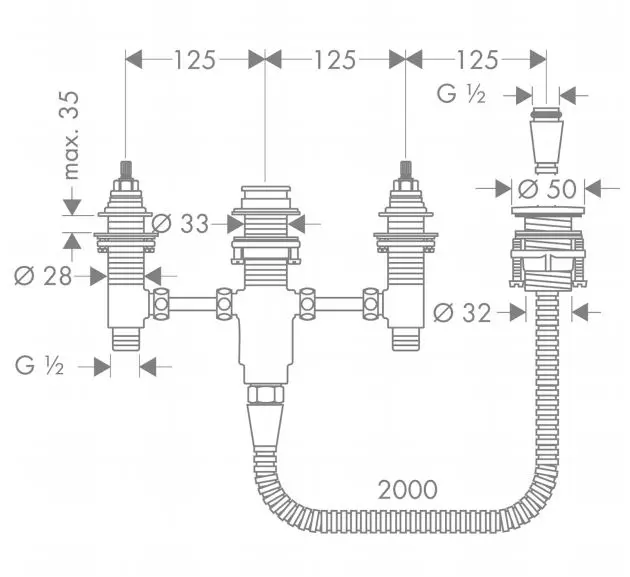Hansgrohe - Concealed bodies - Alaptest - 13244180 – 2. kép