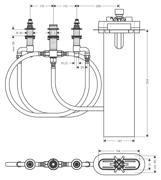 Hansgrohe - Concealed bodies - Alaptest - 13440180 – 2. kép