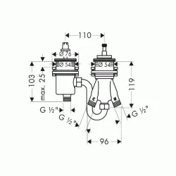Hansgrohe - Concealed bodies - Alaptest - 13550180 – 2. kép