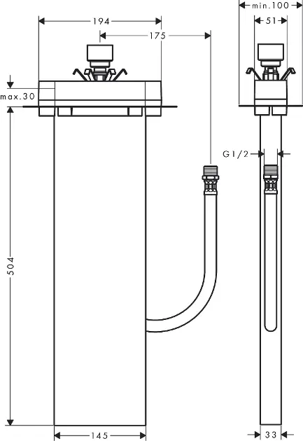 Hansgrohe - sBox - Alaptest - 13560180 – 2. kép