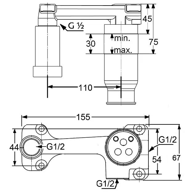 Kludi - Concealed bodies - Alaptest - 38243 – 2. kép